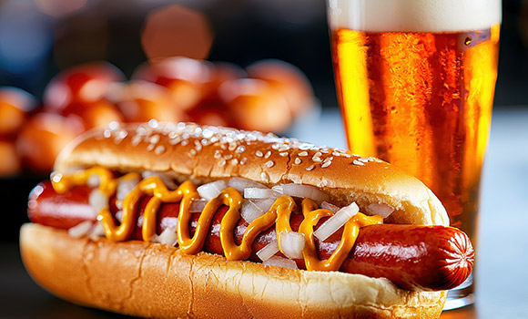 Hot Dog and Beer